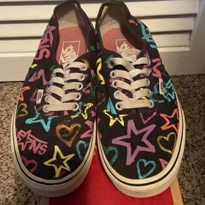 Stars and Hearts Graffiti Vans